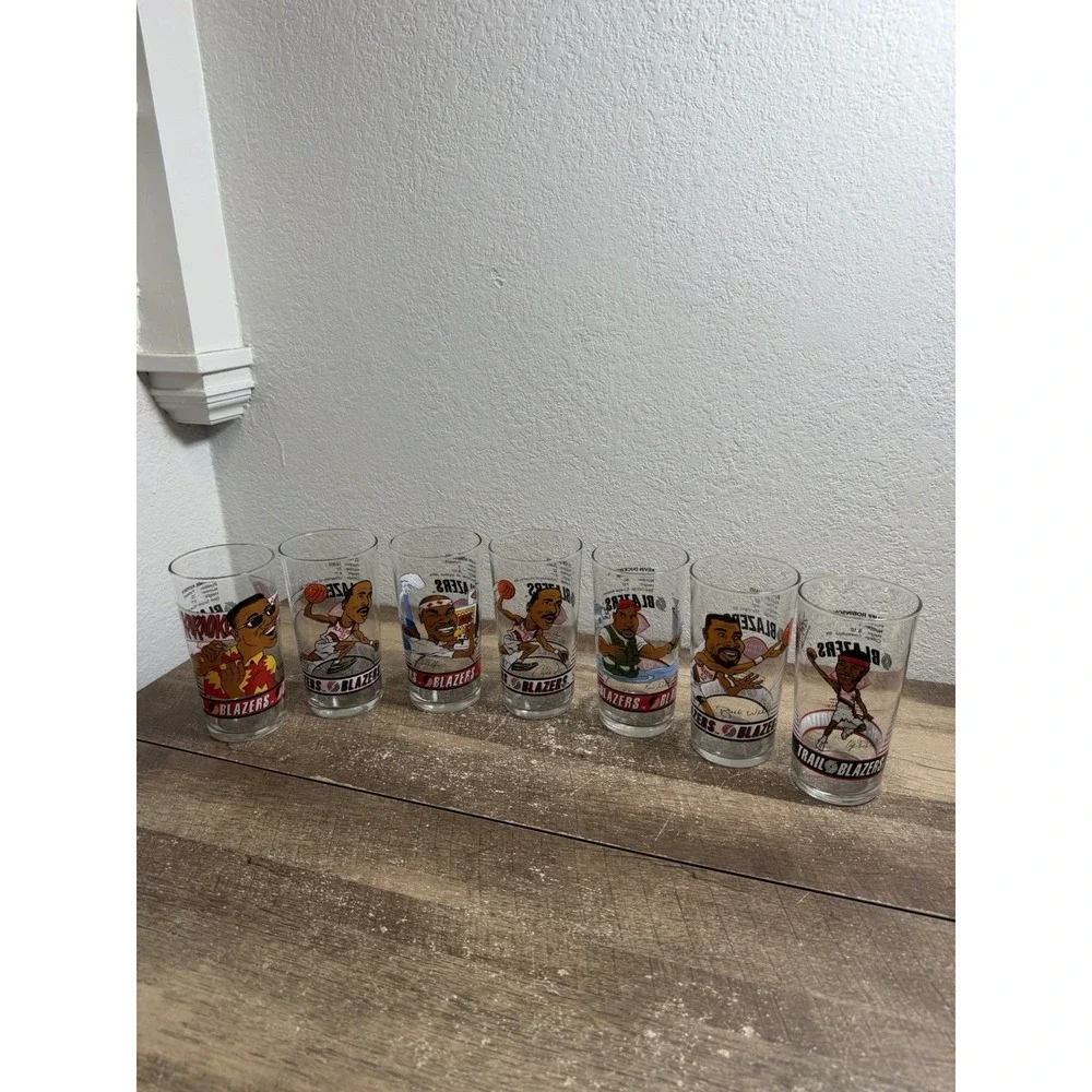 7 Portland‎ Trail Blazers Vintage 1993-94 Dairy Queen Collector Glasses